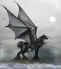 Stardancer And Nero Pegasus And Demon Dragon Horse Fantasy Horses Fantasy Creatures