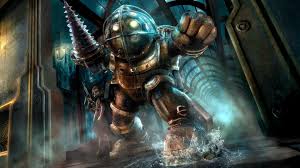 Bioshock 2 Big Daddy Face Video Games Little Sister Big Daddy Bioshock Rapture Sea Wallpaper Bioshock Bioshock Game Bioshock Collection