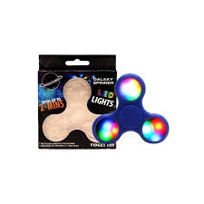 Led Light Up Galaxy Fidget Spinner Stress Toy For Boredom Relief Led Blue Walmart Com Walmart Com