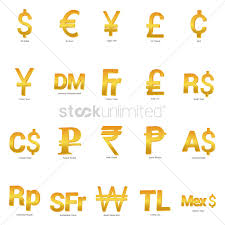 Many thanks to friends who have contributed. Set Of Currency Symbols Vector Image 1821568 Stockunlimited