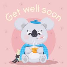 Available for download in high resolution. Free Vector Get Well Soon Quote And Koala