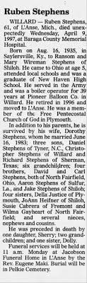 Obituary for Ruben Stephens (Aged 61)
