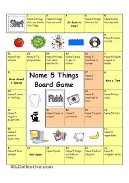 Board Game Name 5 Things Board Games Board Games For Kids Speaking Games