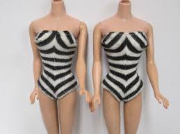 Black And White Bathing Suit Barbie 2 Vintage 1960s Barbie Doll Swim Suit Original Black White Etsy Striped Bathing Suit Swimsuits Barbie Dolls