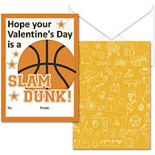5 out of 5 stars. Amazon Com Personalized Basketball Valentines Set Of 24 4 1 4 X 5 1 2 Kid S Valentine Cards Kids Valentine Cards Boys Sports Classroom Valentines Personalized With Your Kid S Name Office Products