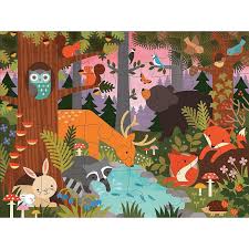 Mindware Petit Collage Floor Puzzle Woodland Animals