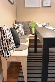 Our built in bench is 8 feet long, 22 inches tall with the cushion, and 18 1/2 inches deep. Products Ikea Dining Room Ikea Dining Dining Room Bench