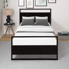 .bed without a headboard the 5 ways to decorate above your bed without a headboard the cheap. Twin Metal Bed Frame Black Twin Platform Bed With Headboard And Footboard Modern Metal Twin Bed Frame Bedroom Furniture With Solid Wood Slat For Kids Adults Teens No Box Spring Needed L4227
