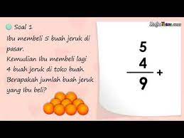 Soal pengayaan ini berfokus pada pengurangan bersusun pendek. Matematika Menyelesaikan Soal Cerita Penjumlahan Kelas 1 Sd Berhitung Belajardirumah Youtube