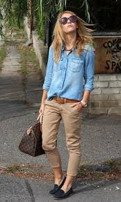 Calça Bege Com Camisa Jeans Masculina A3ebe2e826 Jpg 360 600 Look Moda Moda Looks