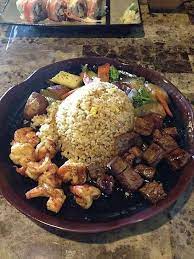 We serve it with tender slices of flat iron steak cooked hibachi style, along with teriyaki glazed vegetables. Hibachi Steak And Shrimp Steak And Shrimp Hibachi Steak Hibachi Recipes
