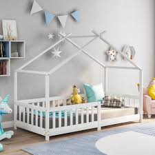 Schönes kinderbett 90×200 cm mit rausfallschutz hausbett für kinder aus holz im skandinavischen hausstil 90 x 200 kiefer bett inkl. Merax Kinderbett Artemis 90 X 200 Cm Hausbett Mit Rausfallschutz Und Lattenrost Fur Kinder Und Jugendzimmer Online Kaufen Otto