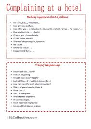 Complaining At A Hotel Role Play English For Tourism Learn English Teaching English Grammar