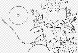 Learn how to draw dragon ball z pictures using these outlines or print just for coloring. Shenron Line Art Drawing Dragon Ball Sketch Dragon Ball Angle White Face Png Pngwing