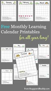 Our 7 acres creating a toddler/preschooler daily schedule. 12 Monthly Learning Calendars Classroom Calendar Kids Calendar Classroom