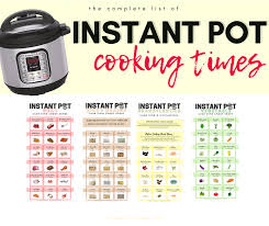 the ultimate guide to instant pot cooking times free pdf