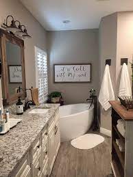 It is a room for personal hygiene, generally containing a bathtub or a shower, and possibly also a bidet. Today I Am Sharing Some Of Our Readers Favorite Diy Home Projects From The 36th Bathroom Remodel Master Farmhouse Bathroom Decor Bathroom Set Ideas