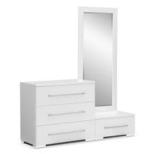Dimora White Bedroom Dressing Dresser Mirror With Step Value City Furniture From Valuecityfurniture Value City Furniture White Bedroom Dresser With Mirror