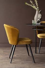 Deco Velvet Dining Chair Golden Ochre Rockett St George Velvet Dining Room Chairs Gold Dining Chairs Velvet Dining Chairs