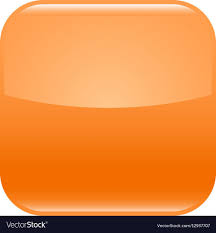 Orange Glossy Button Blank Icon Square Empty Shape Vector Image On Vectorstock Glossy Vector Images Icon