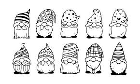 There's no other store where you can craft for so. Premium Vector Line Art Christmas Gnomes Design For Coloring Book Isolated On A White Background