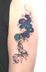 Sketchy Space Inspired Watercolor Tattoo C Tattoo Artist Robson Carvalho Artist Carvalho Inspi Tattoos For Daughters Small Colorful Tattoos Tattoos