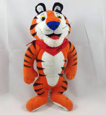 Kellogg S Tony The Tiger 15 Frosted Flakes Mascot They Re Great 90s Plush Doll Kelloggs Pet Toys Plush Stuffed Animals Plush Animals