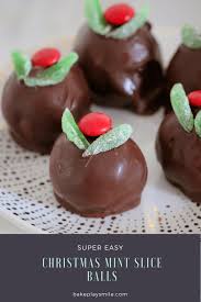 You can easily change the color to make them for any holiday or celebration. Christmas Mint Slice Balls Easy No Bake Recipe Bake Play Smile