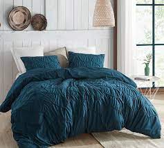 You can complete the wild look with other selections from target's animal party bedroom collection. Twin Xl Bedding Set With Unique Navy Blue And Textured Pattern Design And Matching Shams