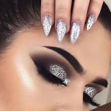 Create Your Own Silver Glitter Eyeshadow Look With Polished Silver Or Pure Silver Glitter From Glitter Ha Silver Eye Makeup Glitter Eye Makeup Black Eye Makeup