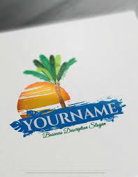 Creative Online Free Palm Tree Logo Design Free Logo Maker Logo Design Free Tree Logos Tree Logo Design