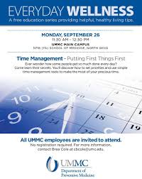 ummc employee wellness series time management email sept