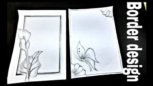 These lines and curves are very important, they are like pillars to a building, if don't you can use scrap paper, and practice doing your shading with the pencil side to hold at a low angle of your drawing. Diy Border Design For School Project How To Decorate Front Page Of File By Let S Draw With Pooja