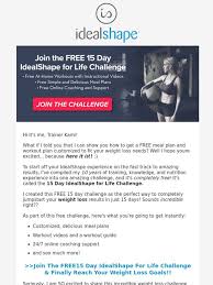 Fyi, i am not a fitness professional. Idealshape Here S Your Free Meal Workout Plan Milled