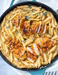 Once the chicken thighs are done browning, turn off the sauté function and then pour on the honey garlic sauce. Creamy Garlic Chicken Pasta Gimme Delicious