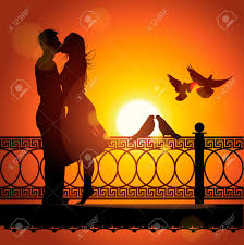 Image result for romantic couple images silhouette sunshine