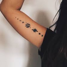 Black And White Galaxy Arm Tattoo Black White Solar System Planets Tattoo Inspiration Inked Ink Inspiration Planet Tattoos Tattoos Solar System Tattoo