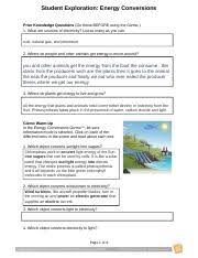 Start studying energy conversions gizmo. Michelle Munoz Gizmo Energy Conversions Gizmo Energy Conversions Gizmo Warm Up In The Energy Conversions Gizmo Be Sure Information Mode Is Selected Course Hero