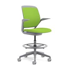 Steelcase Platinum Base With Hard Floor Casters Cobi Stool Wasabi Best Standing Desk Standing Desk Chair Chair