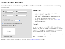 Maybe you would like to learn more about one of these? Aspect Ratio Calculators Konigi