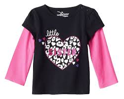 details about nwt jumping beans glitter mock layer skater tee black heart baby girl size 24m