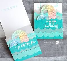 I recently purchased the diagonal lines stamp and although i have a bunch of ideas of different ways to use it, this is what a moment of experimenting with the stamp led me to make the other day. Fold Out Card Design Jennifer Mcguire Ink