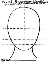 Face Proportions Worksheet Face Proportions Proportion Art Portrait Drawing