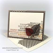 See more ideas about cards, masculine cards, male cards. Masculine Vintage Leaves 30 Day Card Challenge Day 14 Shannon Kay Paperie