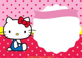 Free Printable Cute Hello Kitty Baby Shower Invitation Templates Free Printable Baby Shower Invitati Hello Kitty Baby Shower Hello Kitty Printables Kitty
