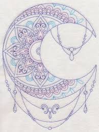 Check out this beautiful moon embroidery design that shows the lunar cycle! Machine Embroidery Designs At Embroidery Library Embroidery Library