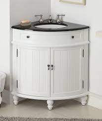 This modern vanity comes with a beautiful white ceramic basin and two soft closing storage cabinet doors. 23 Powder Room Corner Vanity Ideas Corner Vanity Corner Sink Vanity