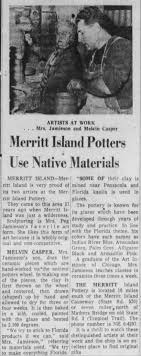 1962, Mar 13_Merritt Island Potters Use Native Materials_Mrs. Peg Jamieson  and Son Melvin Casper