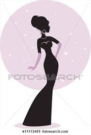 Black And White Silhouette Dress Clipart Woman Silhouette In Dress Clipart K11172481 Woman Silhouette Silhouette Silhouette Clip Art