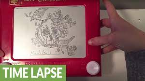 Time Lapse Captures Incredible Etch A Sketch Artwork Process Youtube
